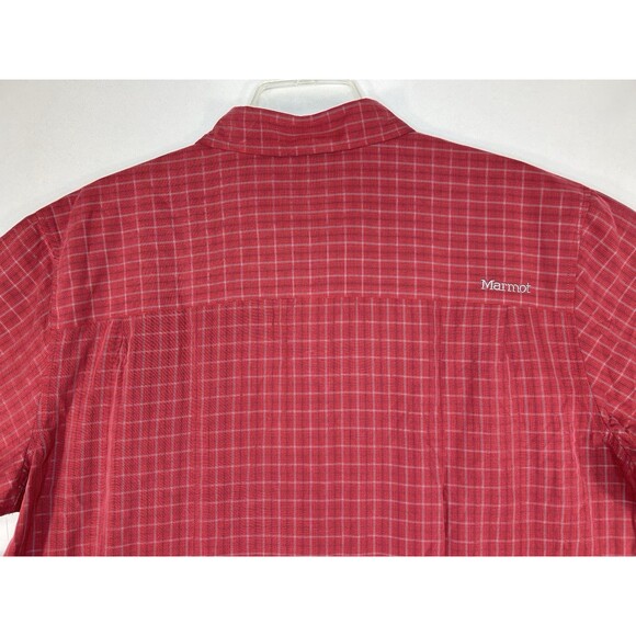 Marmot Shirt Men's Eldridge SS Button Down Red Plaid Short Sleeve New - Picture 5 of 9